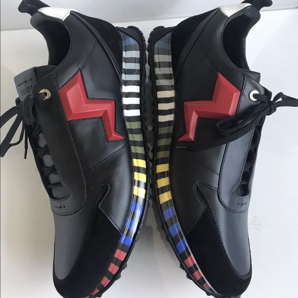 FENDI ROMA TRAINERS LIGHTNING LEATHER SNEAKERS 12 - Picture 6 of 8